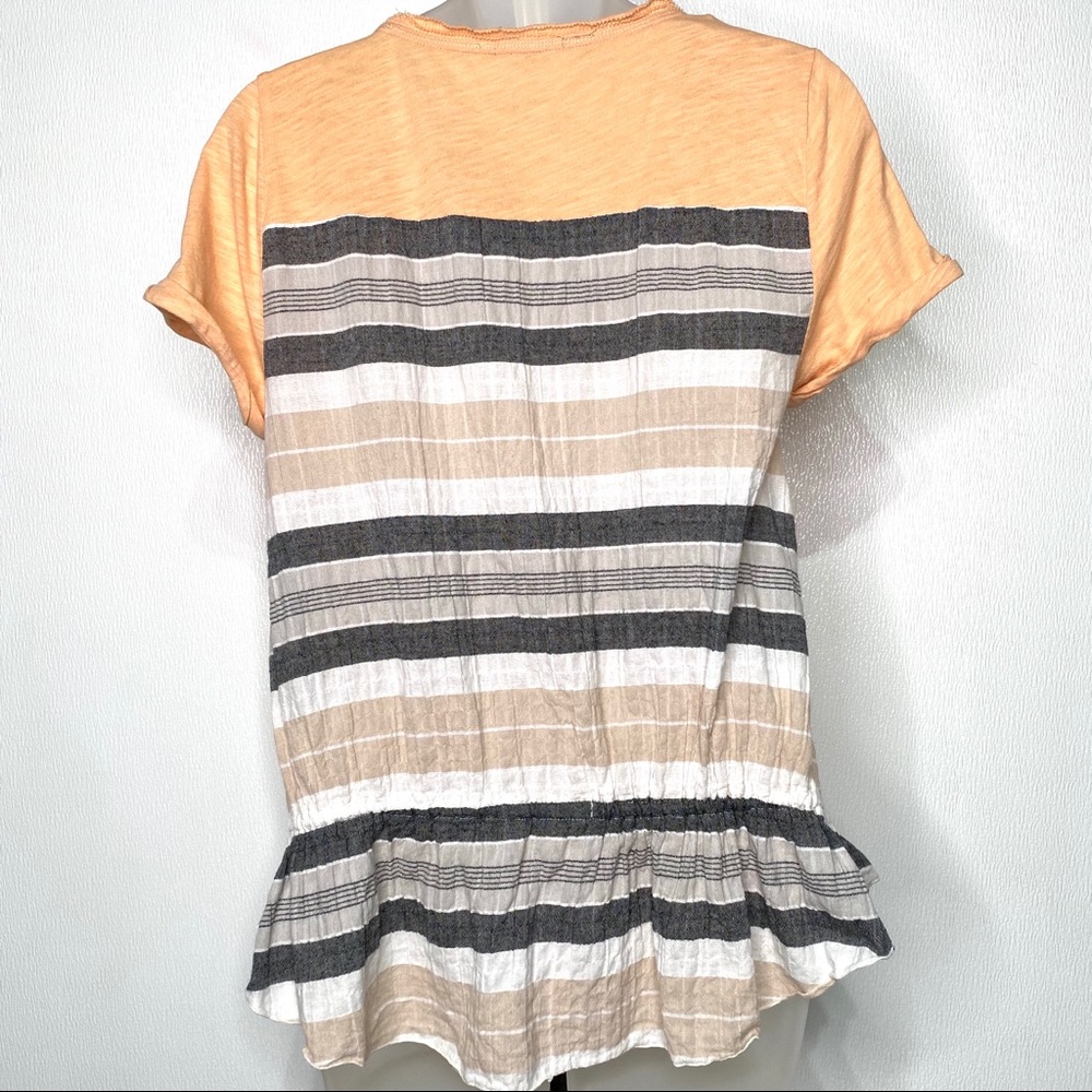 ANTHRO Little Yellow Button Striped Top - Picture 8 of 8